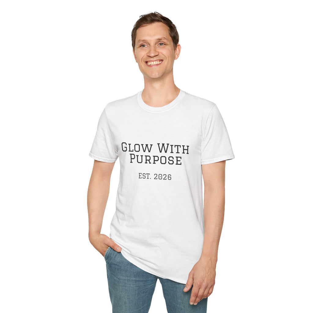 Glow With Purpose T-Shirt — 'Glow With Purpose EST. 2026' Inspirational Tee