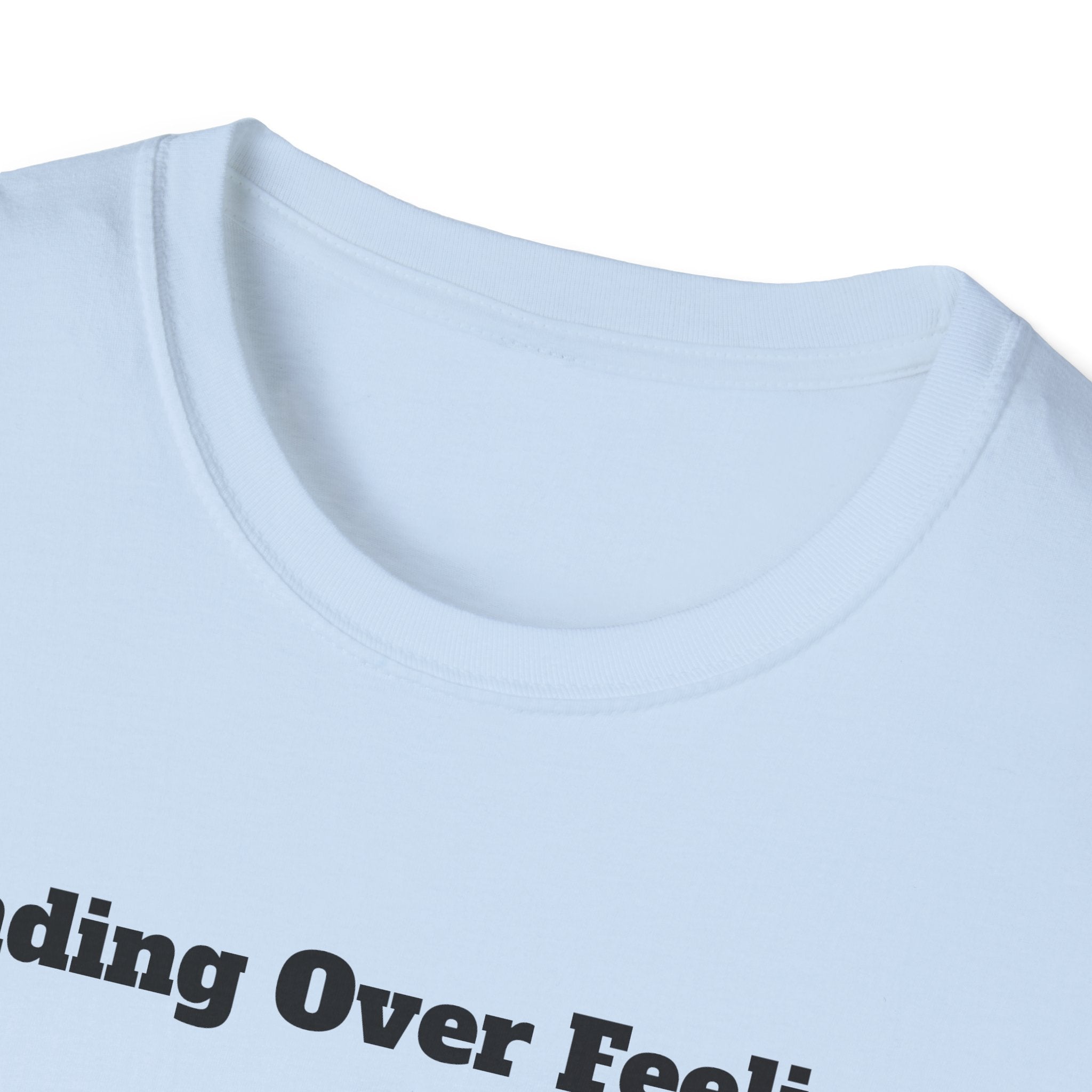 Funding Over Feelings T-Shirt – Minimalist Finance Quote Tee