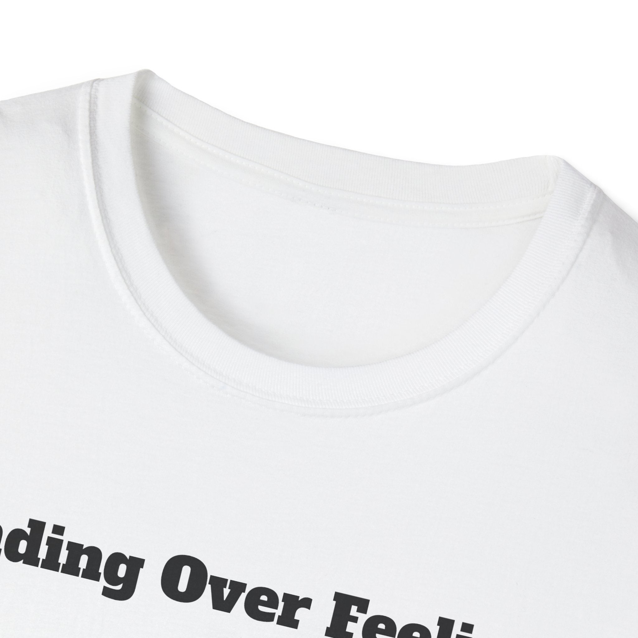Funding Over Feelings T-Shirt – Minimalist Finance Quote Tee