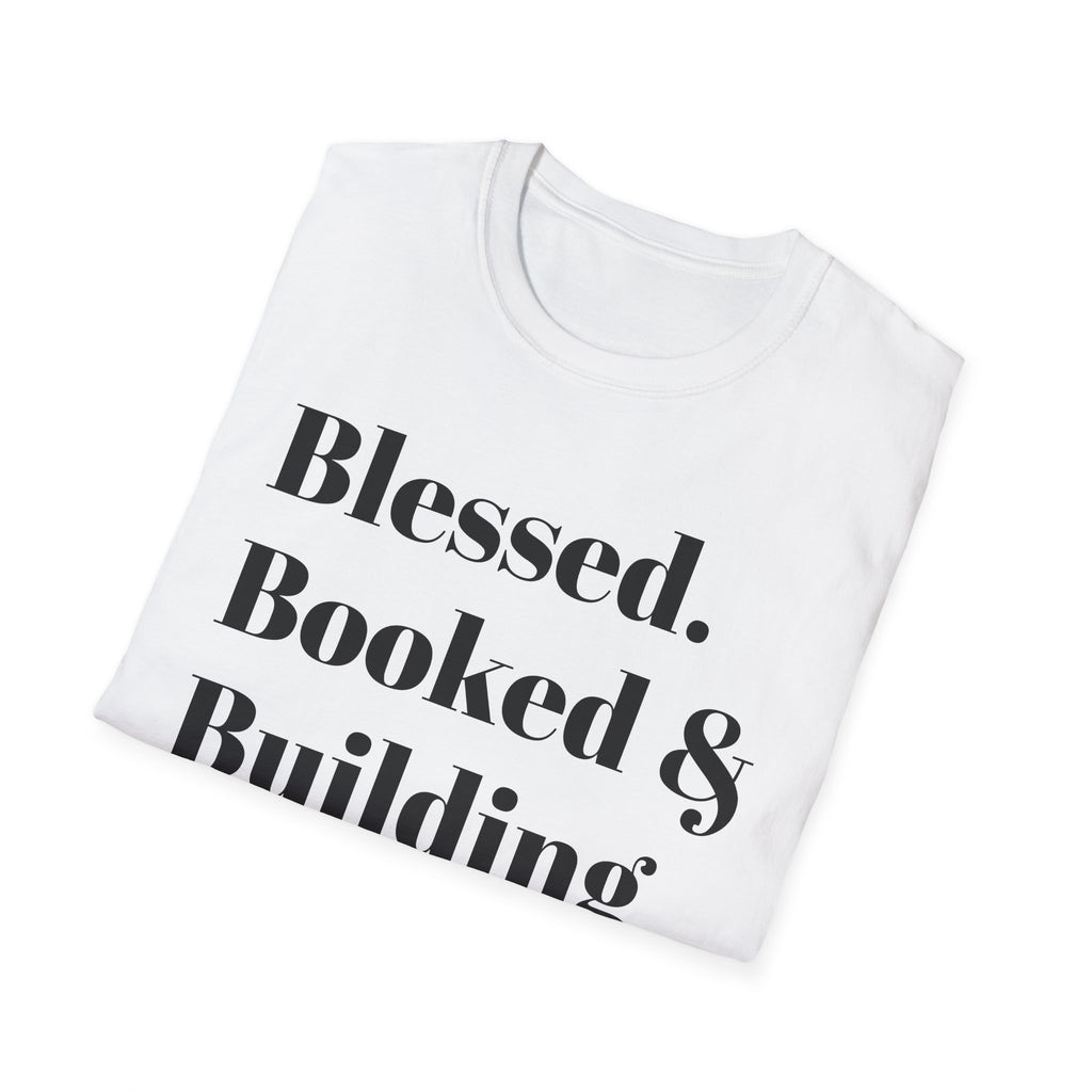 Blessed, Booked & Building Credit Tee — Motivational Credit Repair Shirt