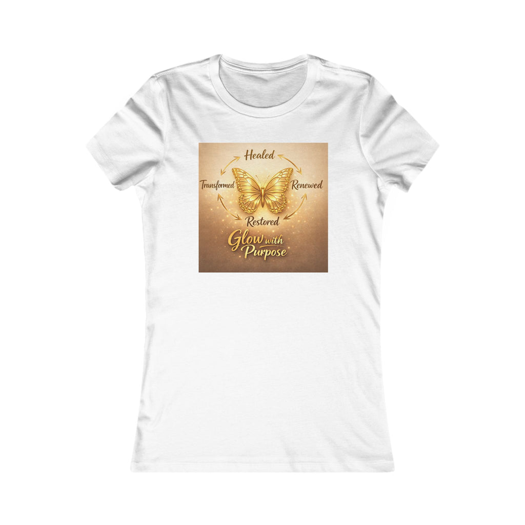 Butterfly Grace Women's Tee — Healed, Trusted, Restored Inspirational Shirt