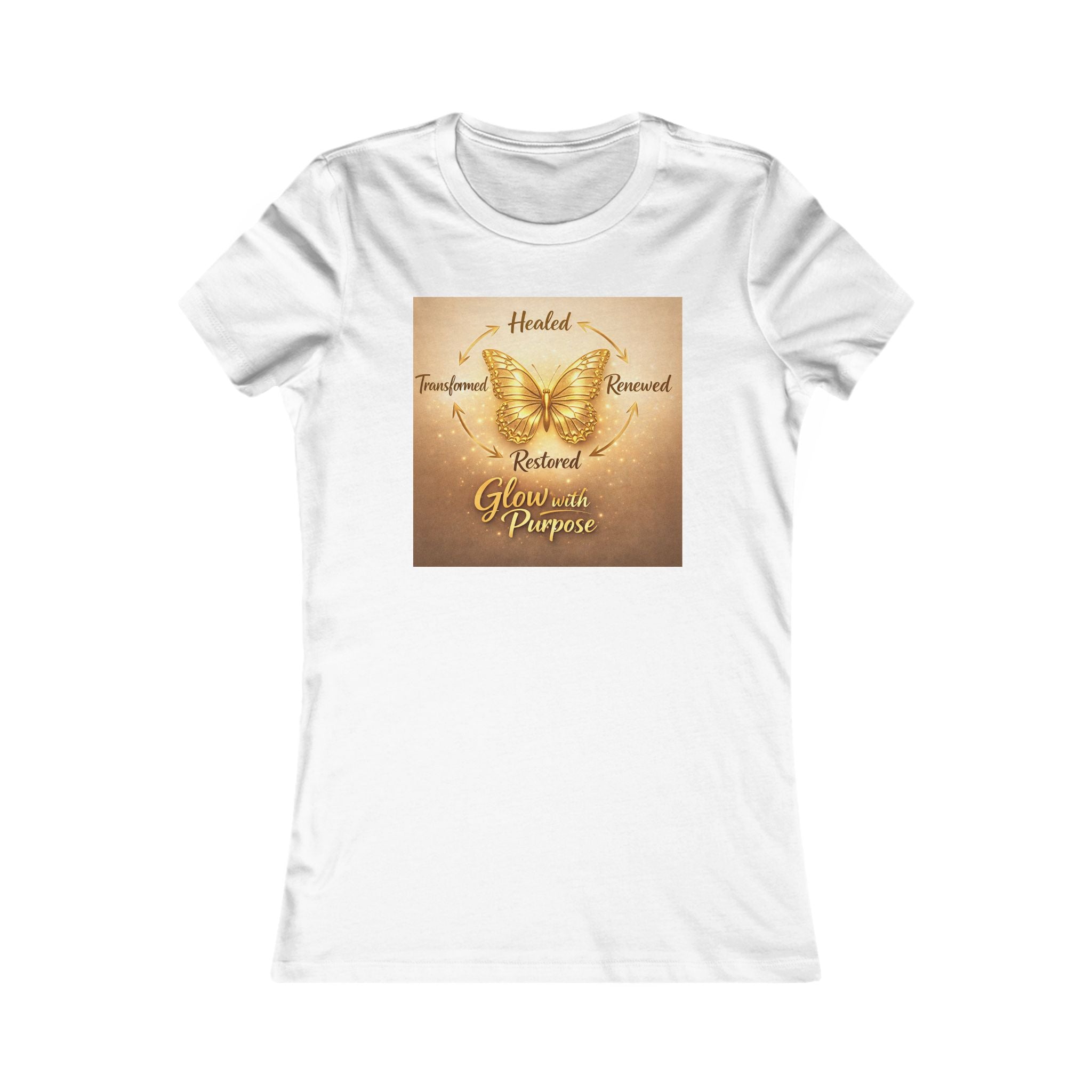 Butterfly Grace Women's Tee — Healed, Trusted, Restored Inspirational Shirt