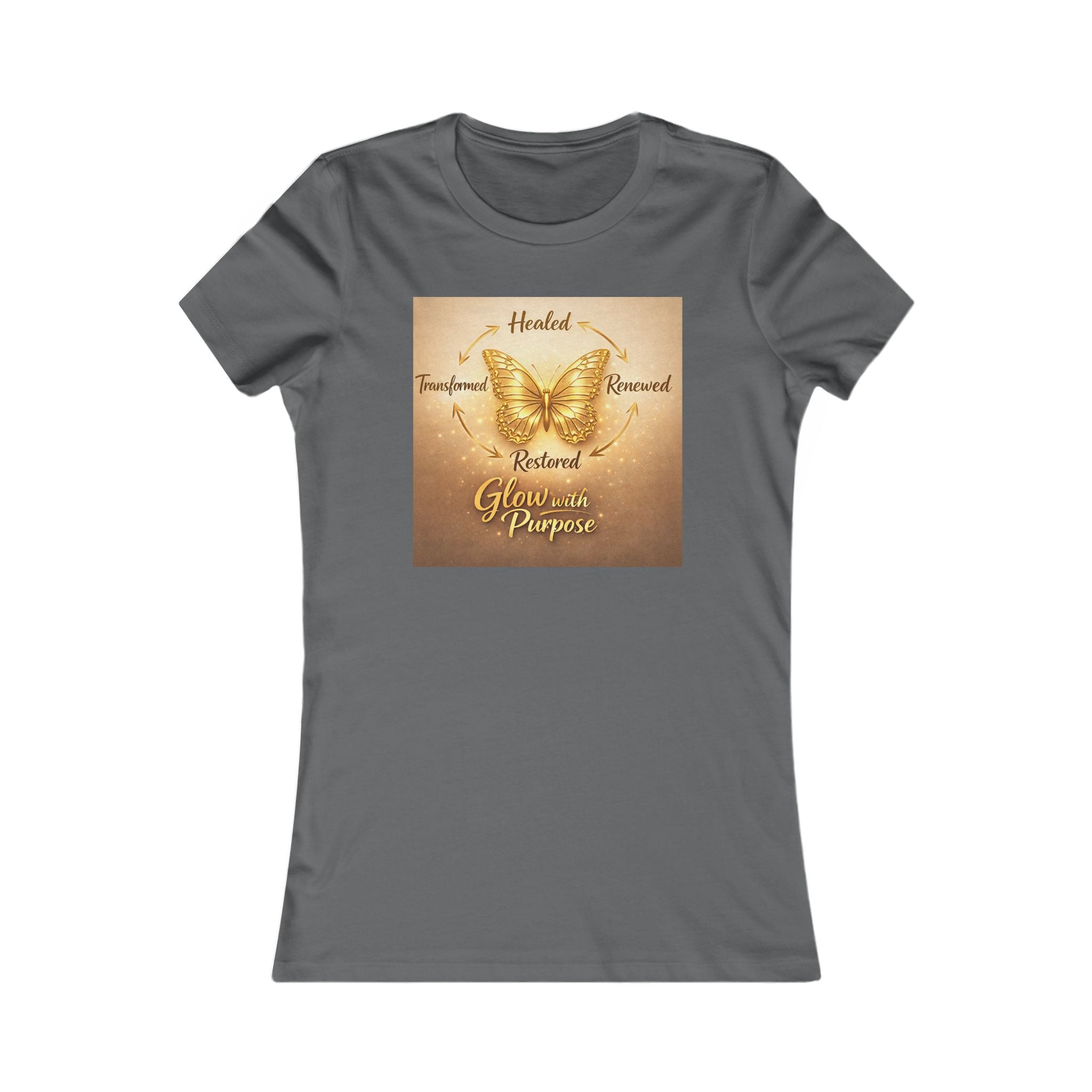 Butterfly Grace Women's Tee — Healed, Trusted, Restored Inspirational Shirt