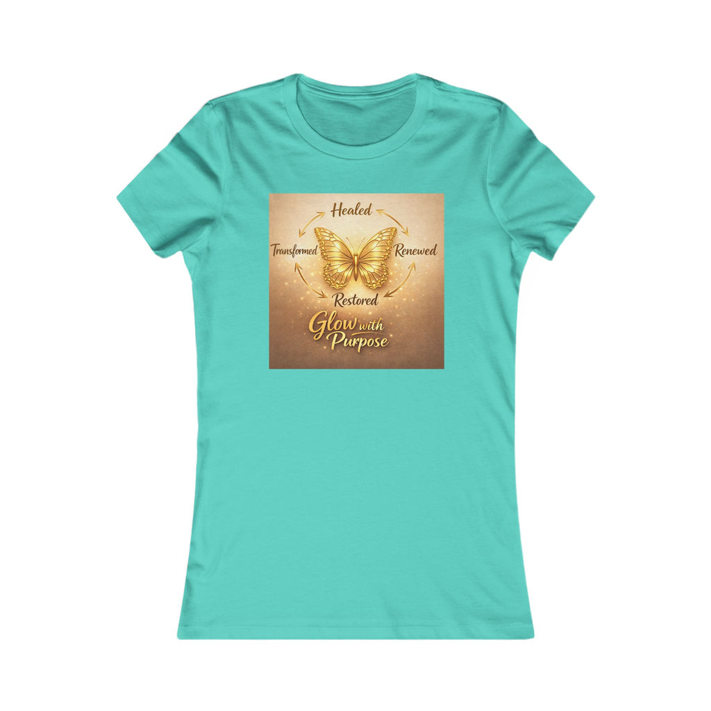 Butterfly Grace Women's Tee — Healed, Trusted, Restored Inspirational Shirt