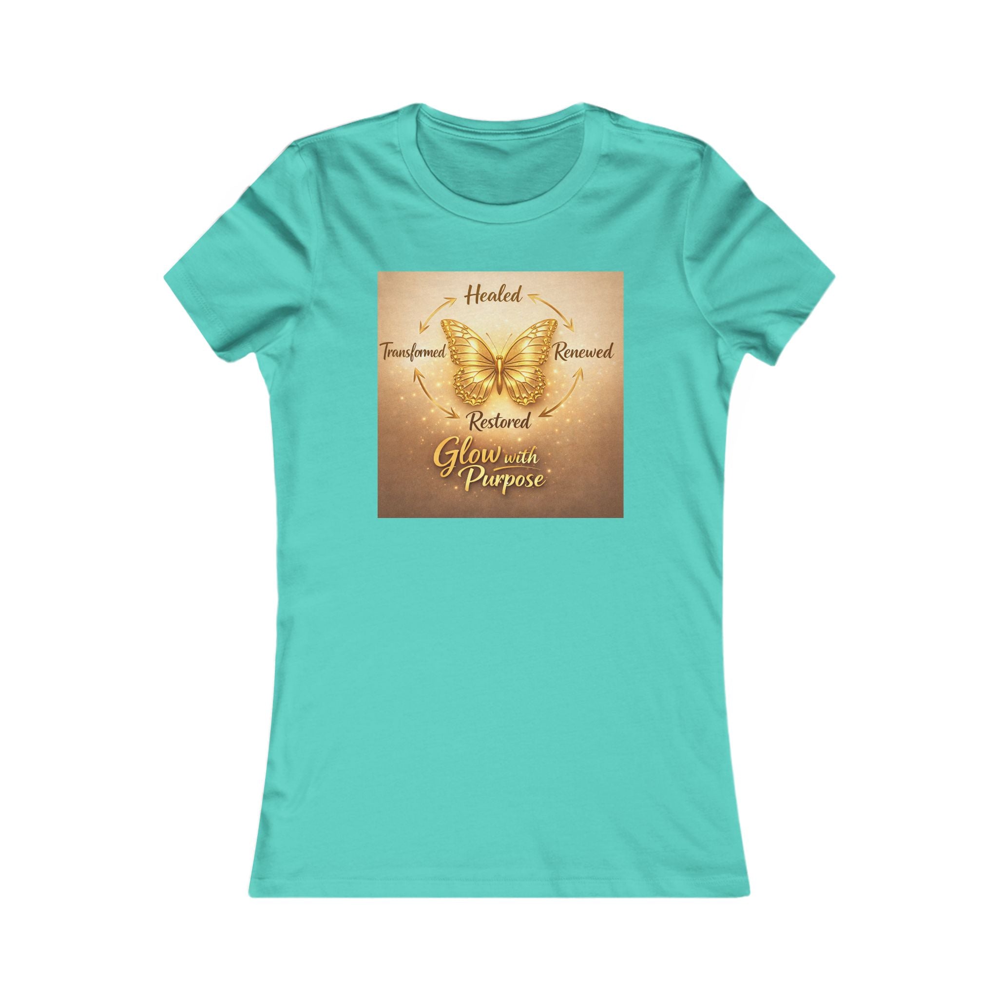 Butterfly Grace Women's Tee — Healed, Trusted, Restored Inspirational Shirt