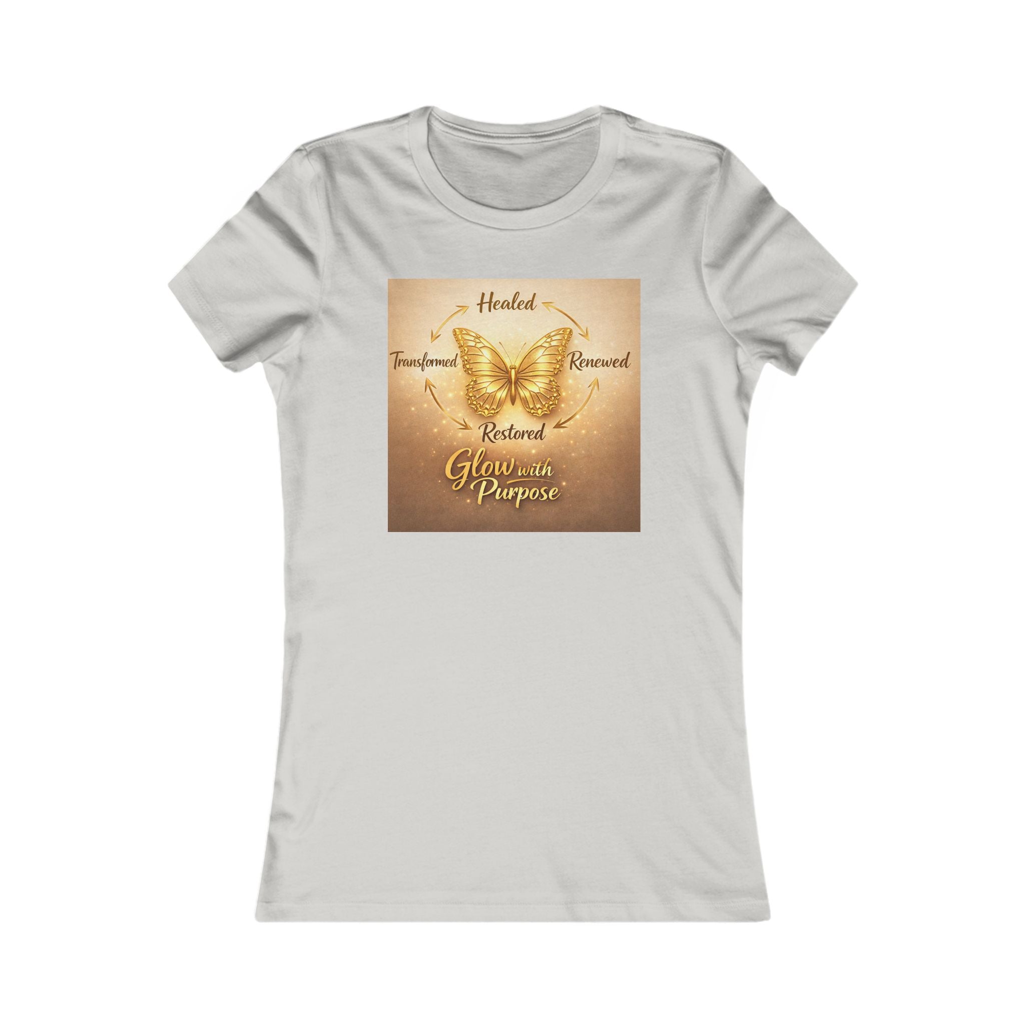 Butterfly Grace Women's Tee — Healed, Trusted, Restored Inspirational Shirt