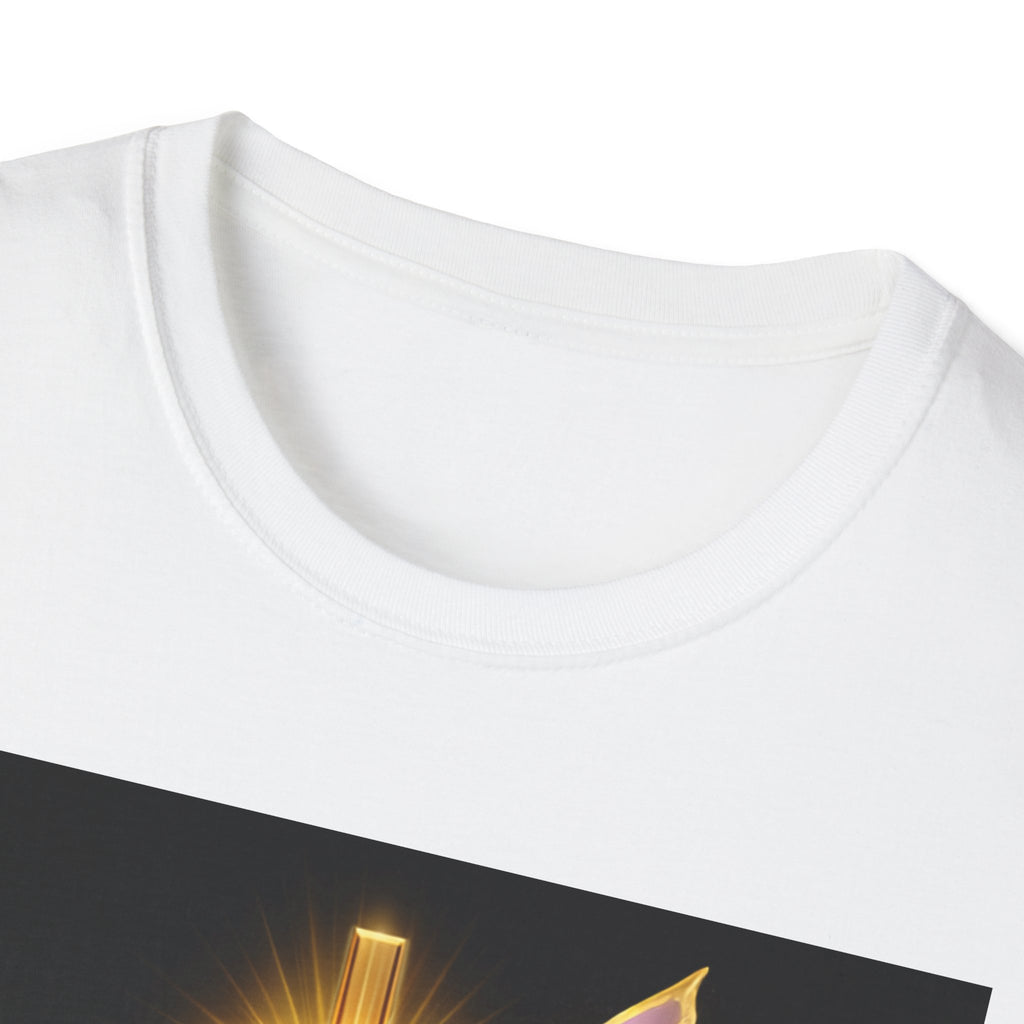 Glow with Purpose T-Shirt — Inspirational Butterfly Cross Graphic